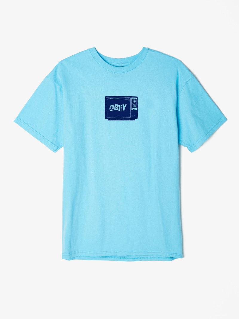 OBEY - What To Think Men's Shirt, Pacific Blue - The Giant Peach