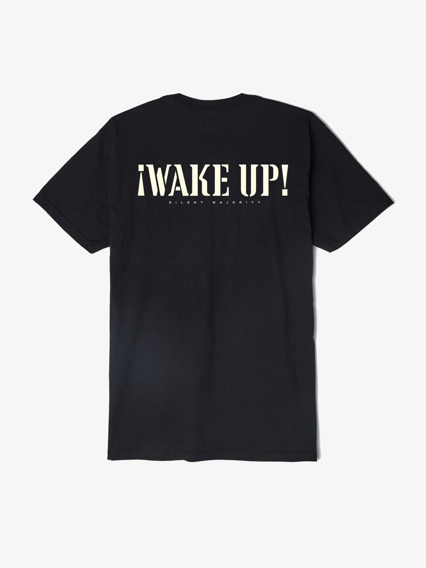 OBEY - Wake Up Silent Majority Men's Shirt, Black - The Giant Peach