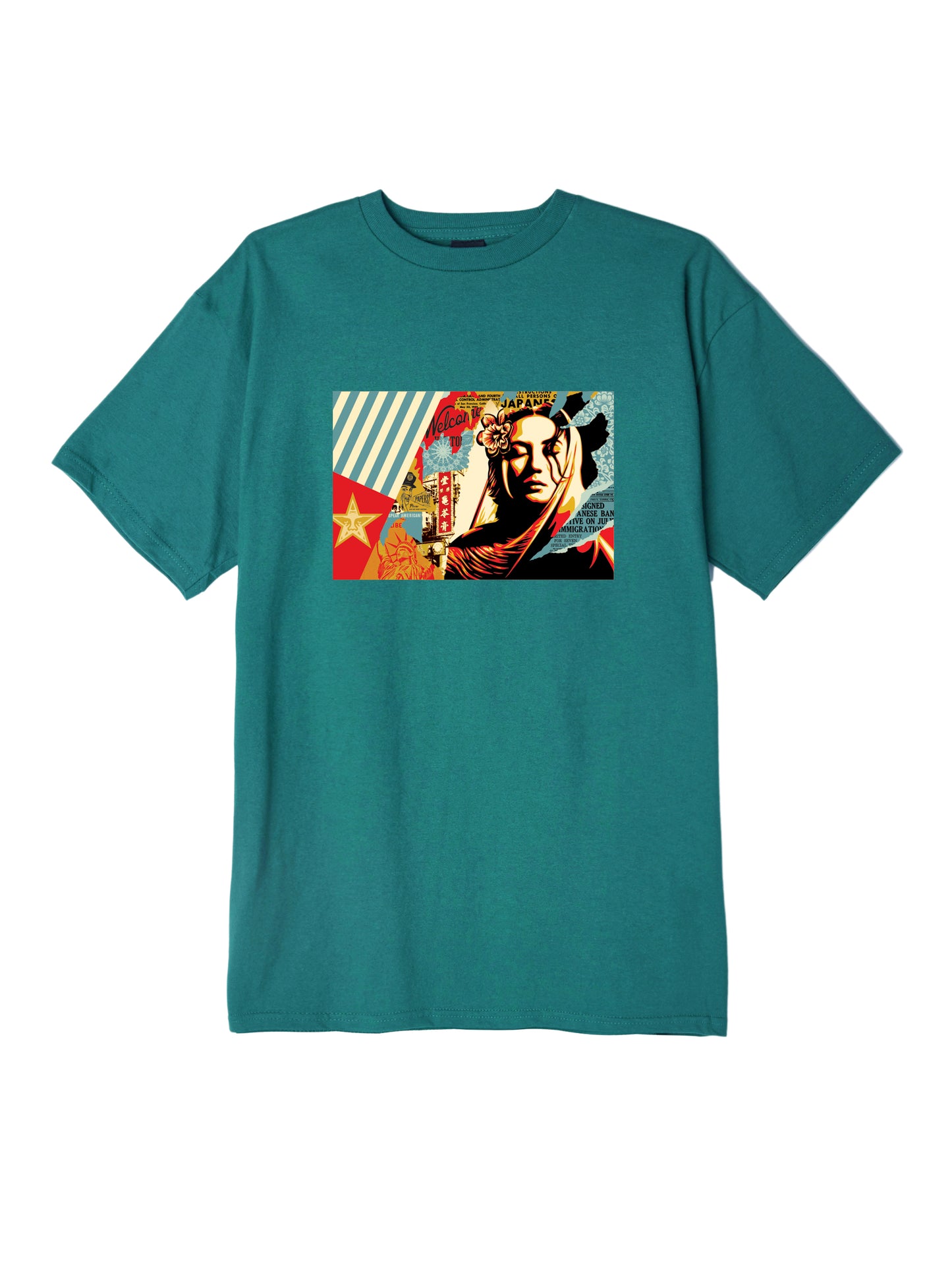 OBEY - Welcome Visitor Men's Tee, Teal