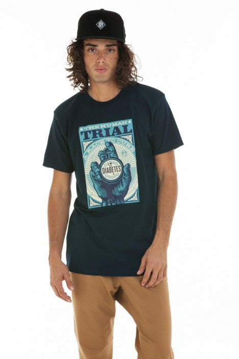 OBEY - The Human Trial Men's Shirt, Navy - The Giant Peach