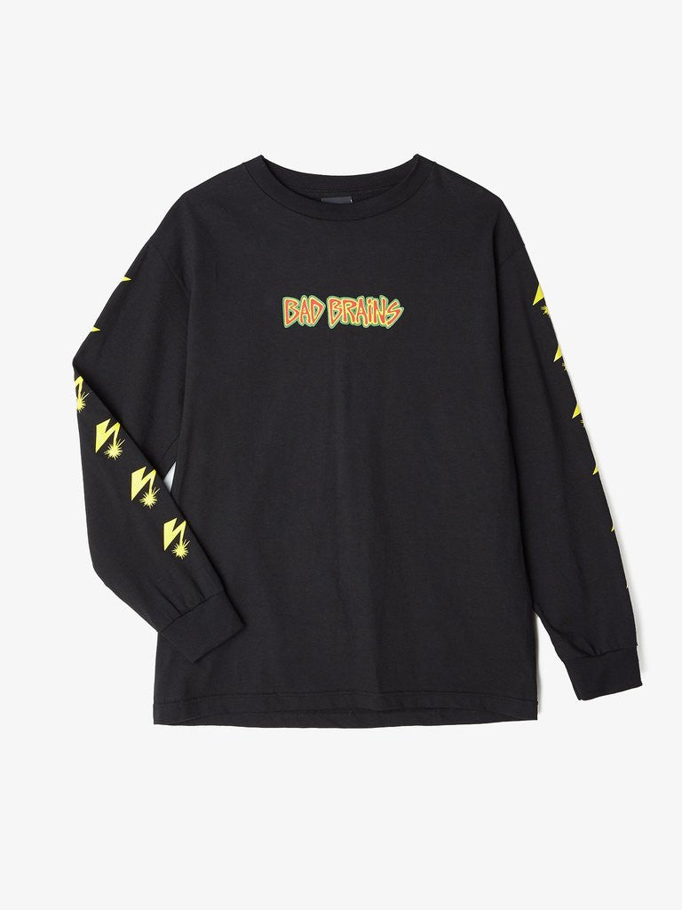 OBEY - Bad Brains Conquering Lion Men's L/S Shirt, Black - The Giant Peach