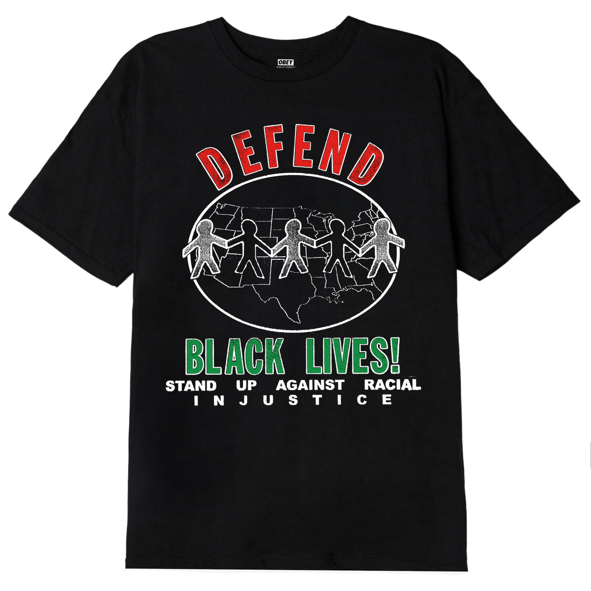 OBEY - Defend Black Lives Men's Tee, Black