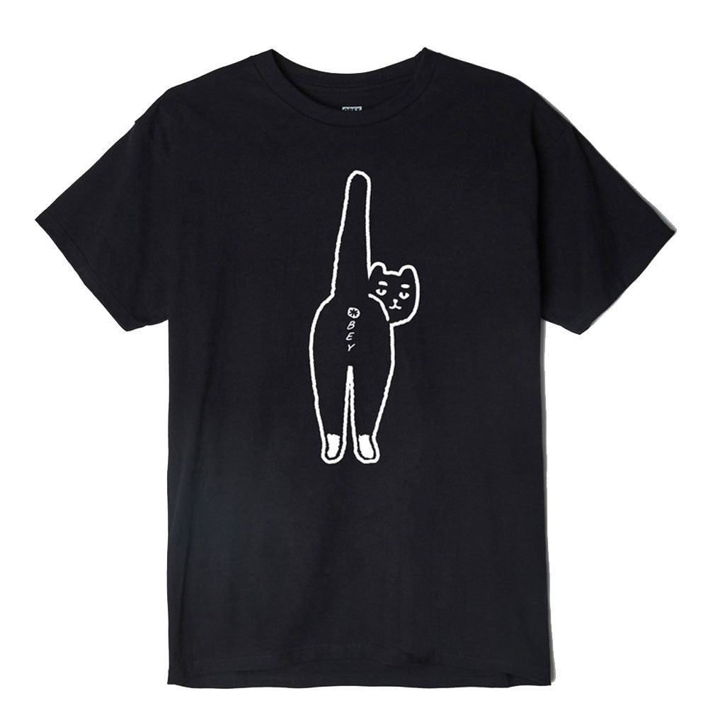 OBEY - Obey The Pussy Cat Men's Shirt, Black - The Giant Peach