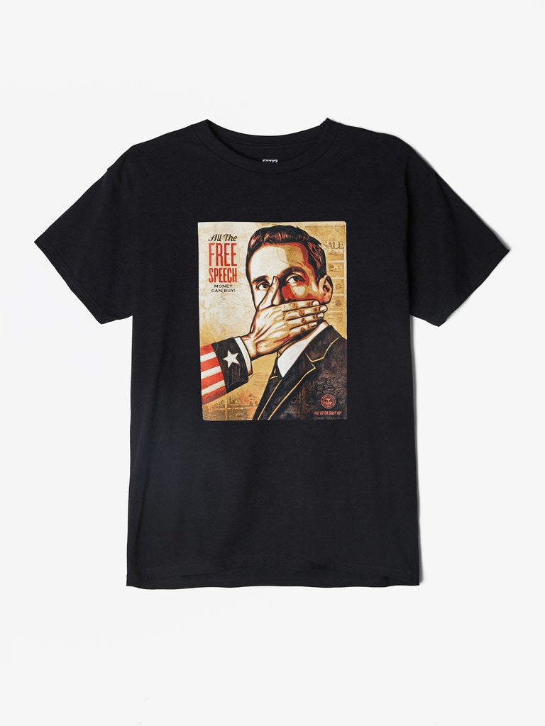 OBEY - Pay Up Or Shut Up! Men's Shirt, Black - The Giant Peach