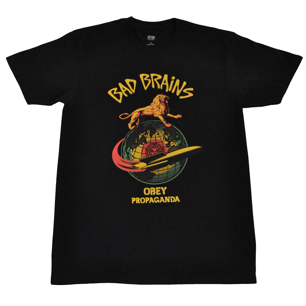 OBEY - Bad Brains Rocket Men's Shirt, Black - The Giant Peach