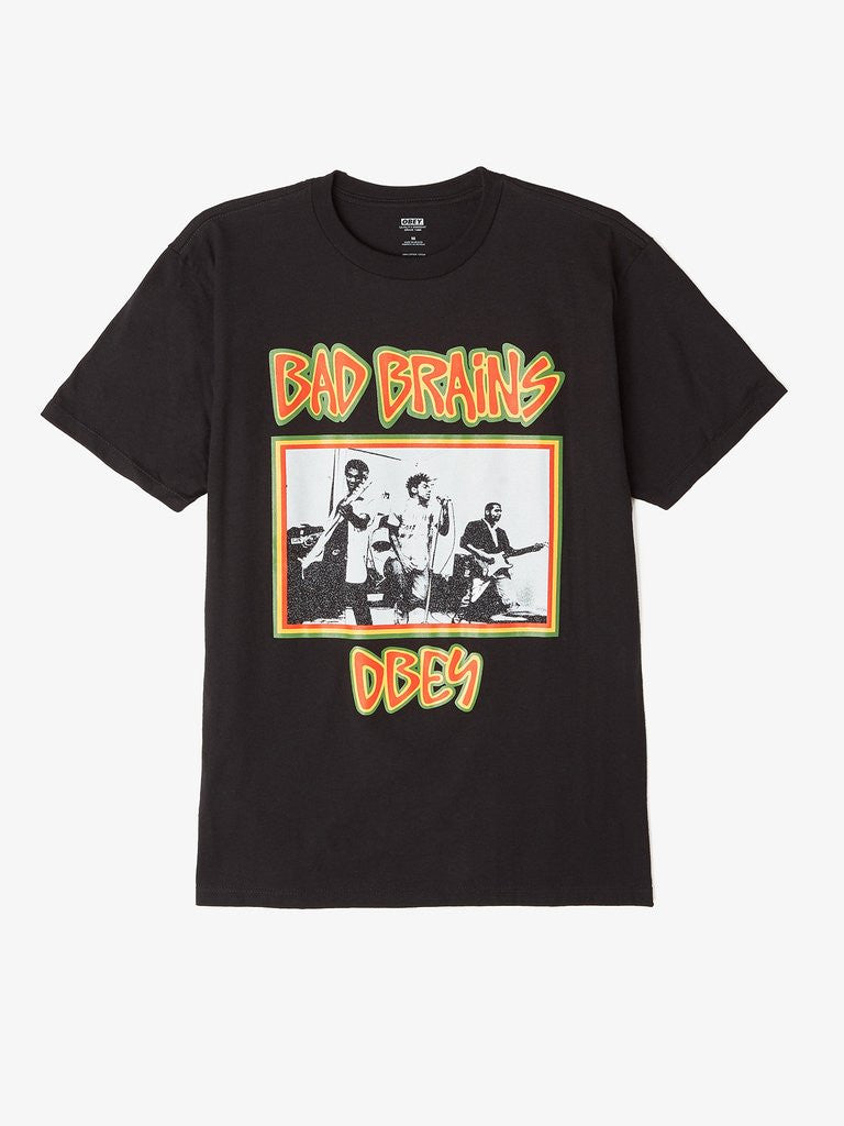 OBEY - Bad Brains x Obey Men's Shirt, Black - The Giant Peach