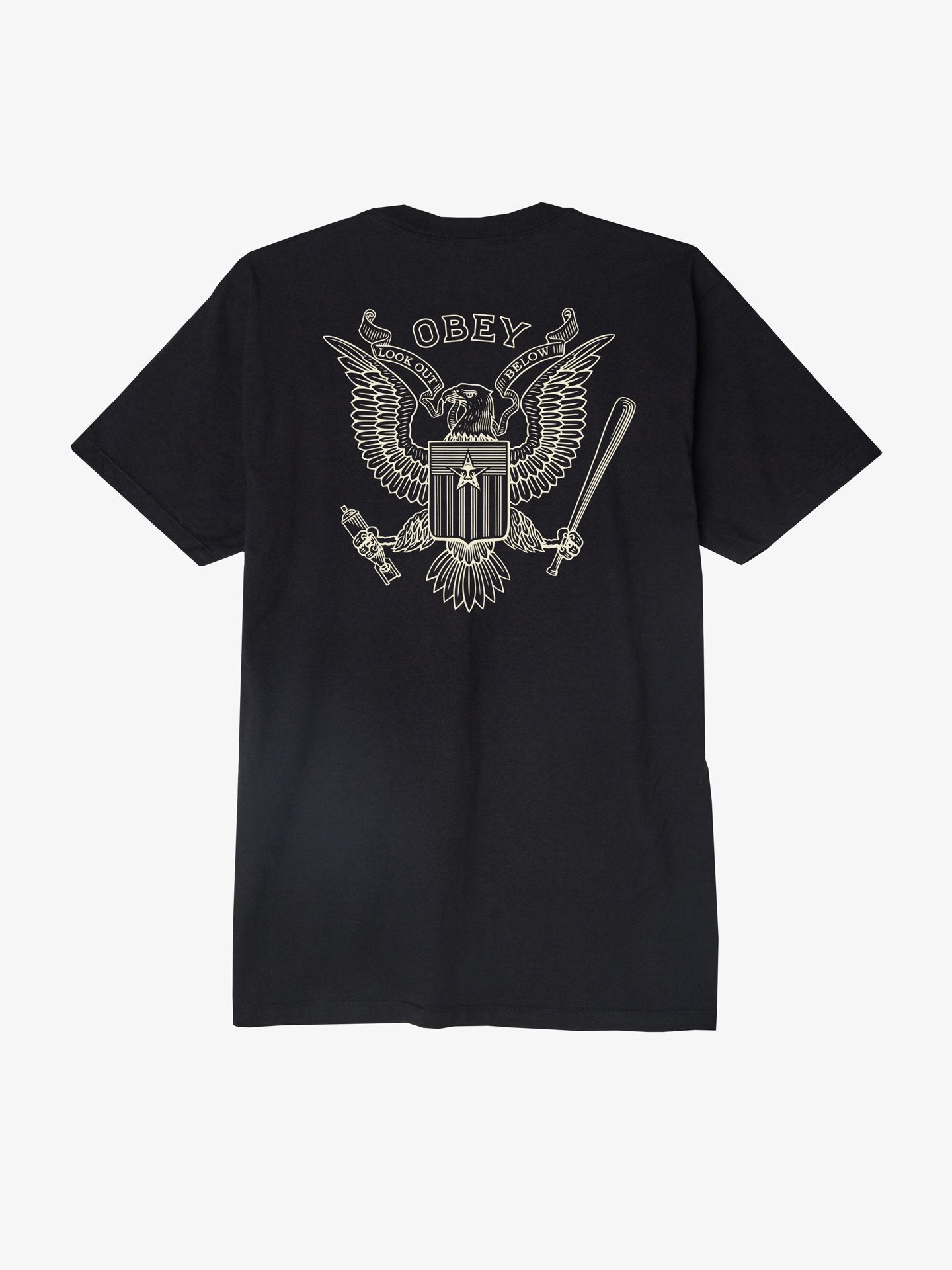 OBEY - Look Out Below Men's Shirt, Black - The Giant Peach