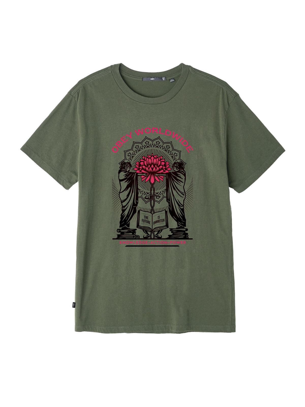 OBEY - Knowledge + Action Men's Superior Tee, Steel Green