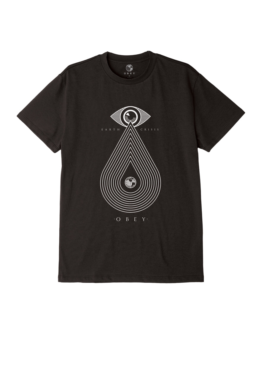 OBEY - Earth Crisis Men's Sustainable Tee,  Black