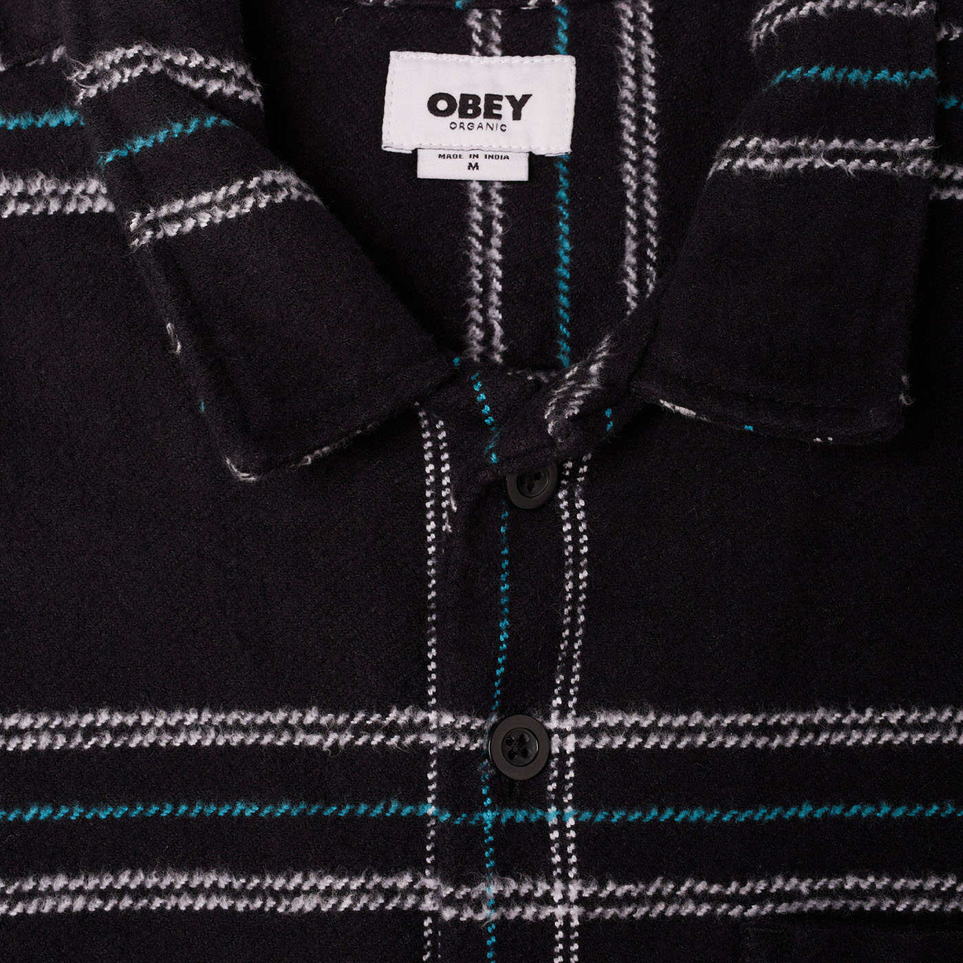 OBEY - Fiasco Woven Men's Shirt, Black Multi