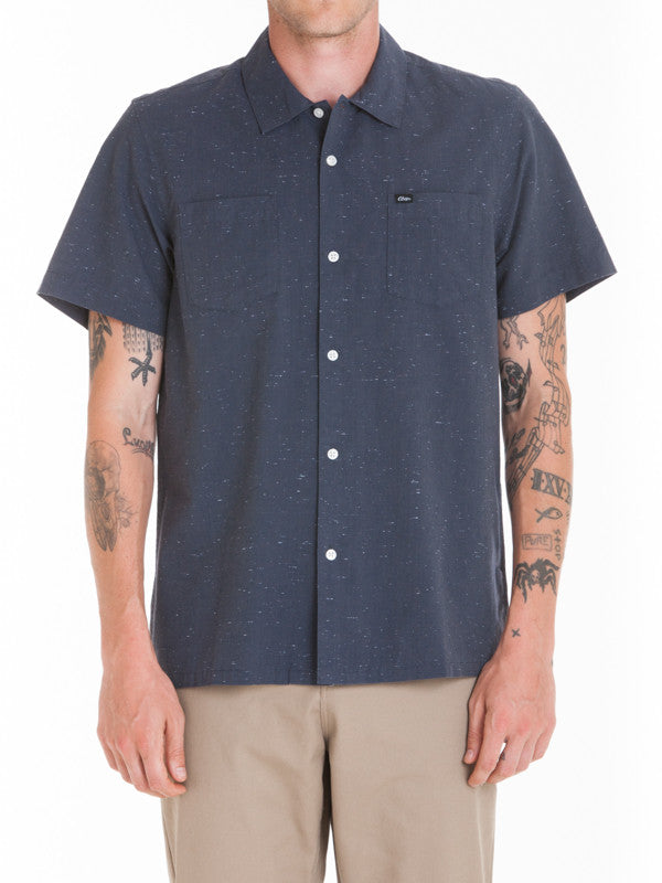 OBEY - Brighton Woven S/S Men's Shirt, Charcoal - The Giant Peach