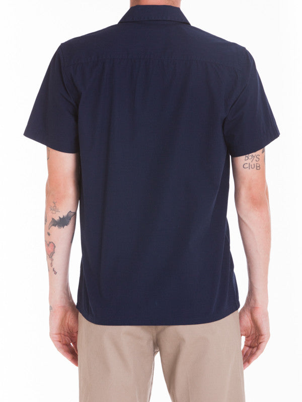 OBEY - Wicker Woven S/S Men's Shirt, Navy - The Giant Peach