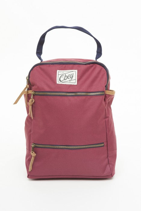 OBEY - Bad Lands Backpack, Burgundy - The Giant Peach