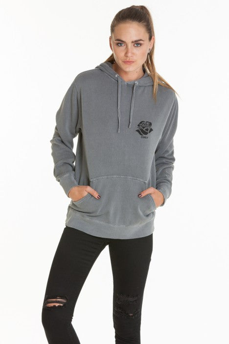 OBEY - DOTD Pullover Women's Hood Fleece, Dusty Charcoal - The Giant Peach