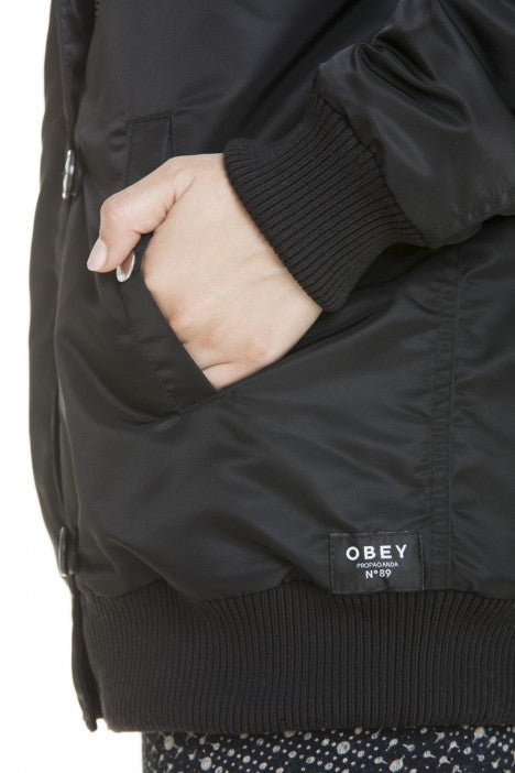 OBEY - Ace Women's Jacket, Black - The Giant Peach