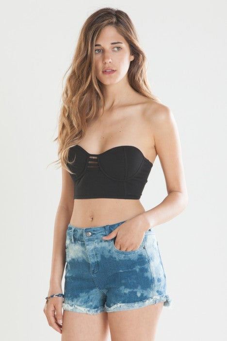 OBEY - Rockaway Train Women's Bustier Top, Black - The Giant Peach