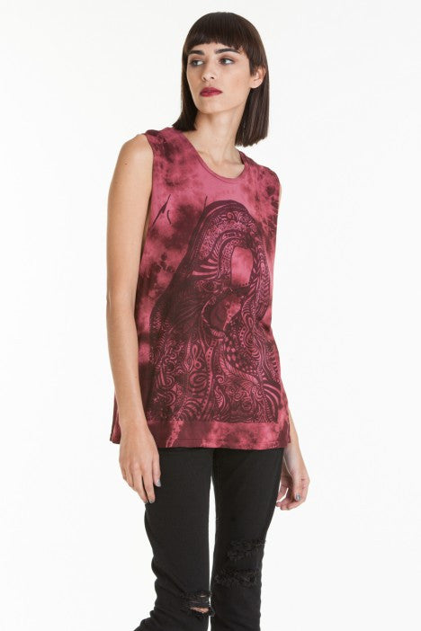 OBEY - Obey Remember Yourself Women's Tee, Burgundy Tie Dye - The Giant Peach