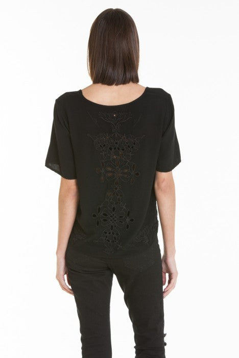 OBEY - Essex Woven Women's Tee, Black - The Giant Peach