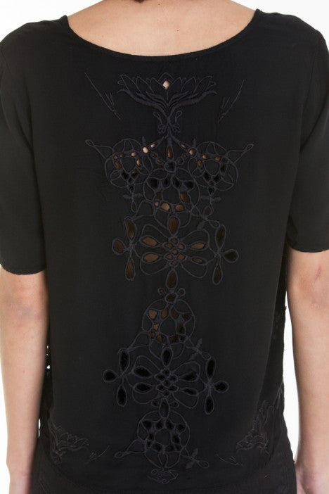 OBEY - Essex Woven Women's Tee, Black - The Giant Peach