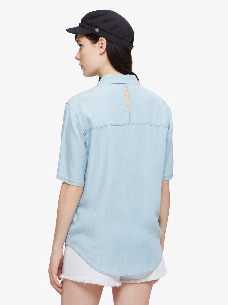 OBEY - St. Gilles Women's Shirt, Chambray - The Giant Peach