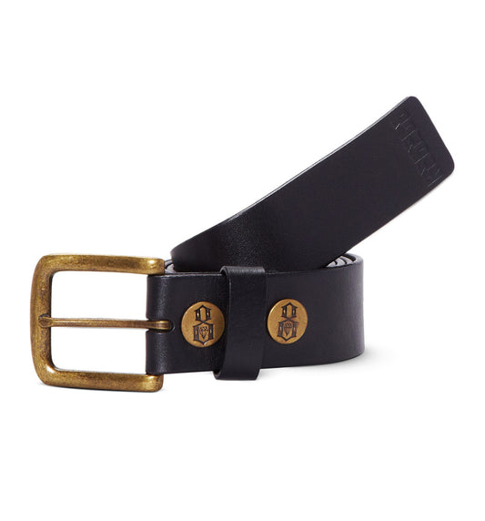 REBEL8 - Classic Leather Belt, Black - The Giant Peach