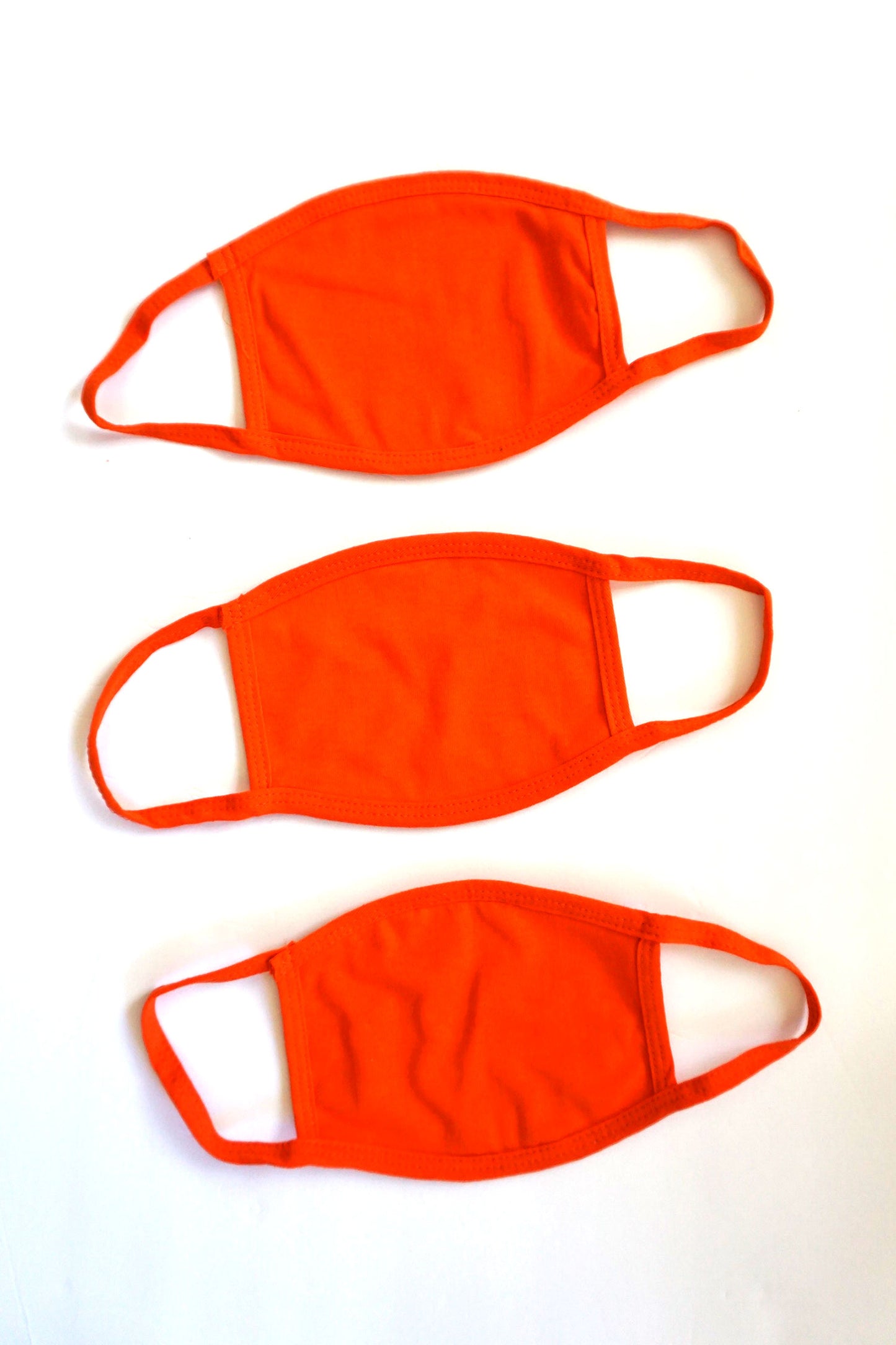 3-Pack of Cotton Face Masks, Orange