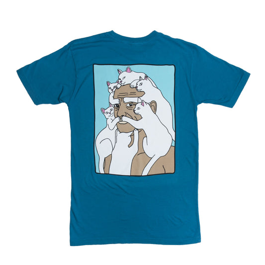 RIPNDIP - Nerm Beard Men's Tee, Slate Blue - The Giant Peach