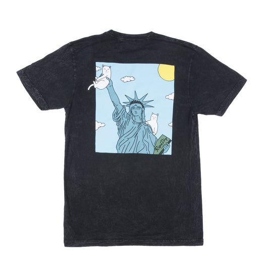 RIPNDIP - Liberty Men's Tee, Black Mineral Wash - The Giant Peach