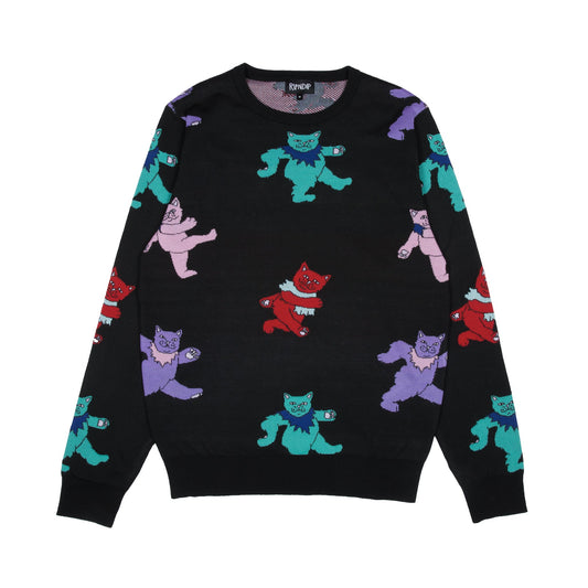 RIPNDIP - Dancing Nerm Men's Knit Sweater, Black - The Giant Peach