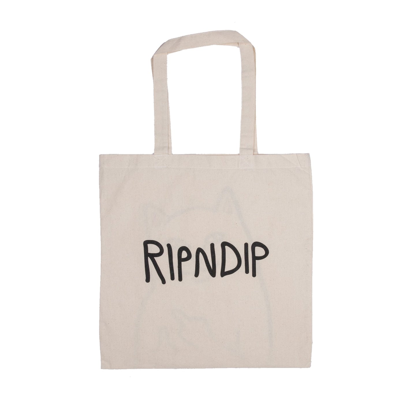 RIPNDIP - OG Lord Nermal Tote Bag, Natural Canvas - The Giant Peach