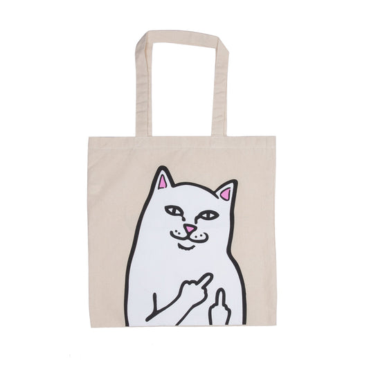 RIPNDIP - OG Lord Nermal Tote Bag, Natural Canvas - The Giant Peach
