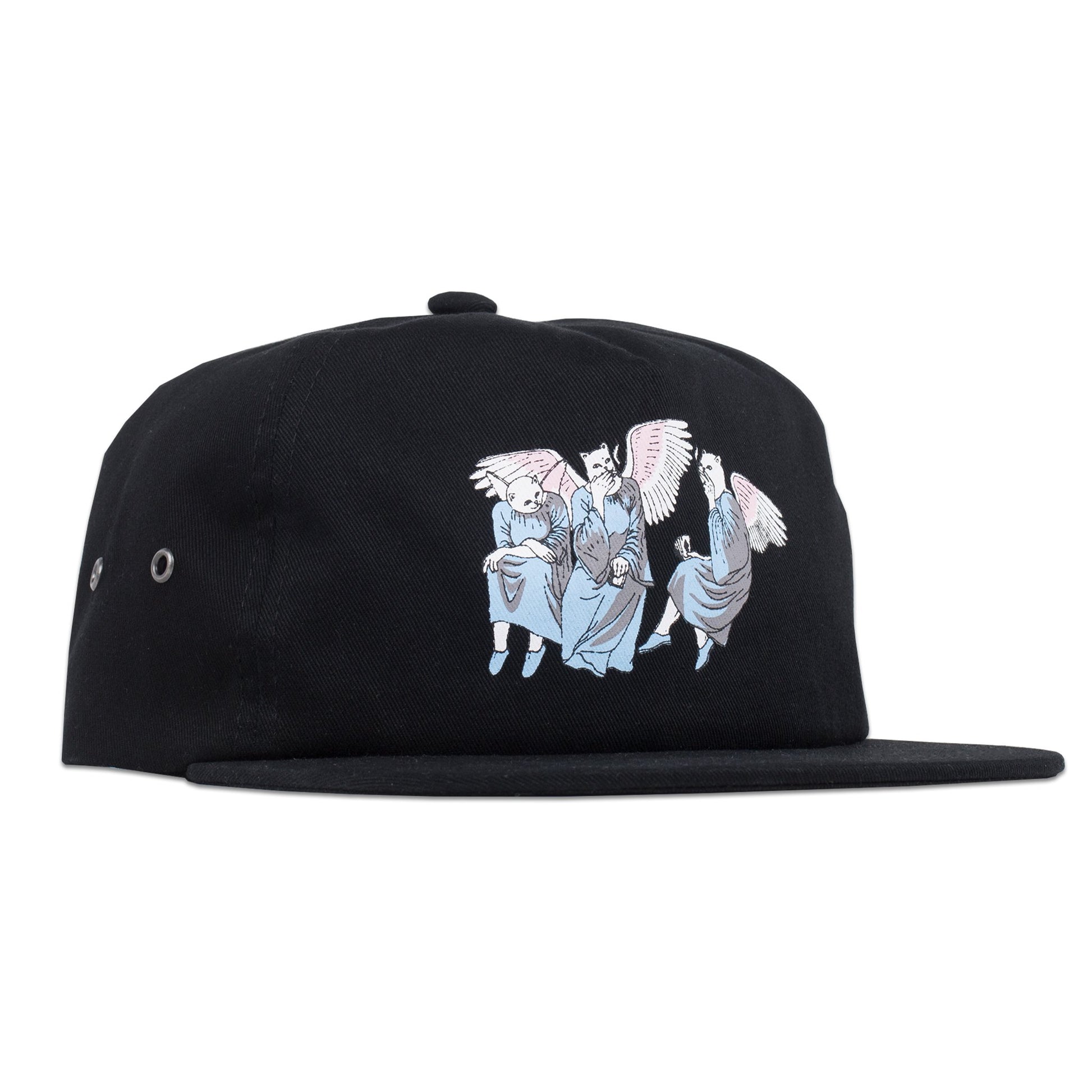 RIPNDIP - Heaven And Hell 6 Panel Hat, Black - The Giant Peach