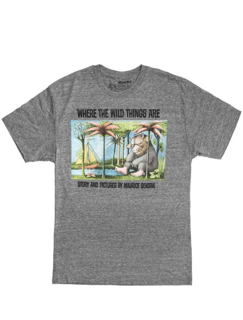 Out Of Print - Where The Wild Things Are Men's Shirt, Heather Grey - The Giant Peach
