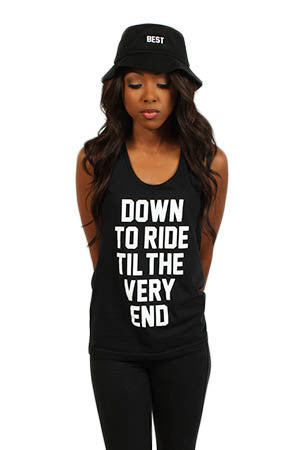 Adapt x Breezy Excursion - Down To Ride Women's Tank Top, Black - The Giant Peach