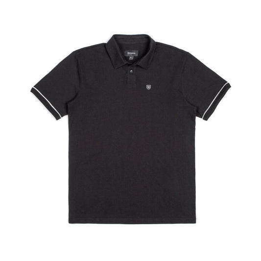 Brixton - Carlos Men's S/S Polo Knit, Black - The Giant Peach