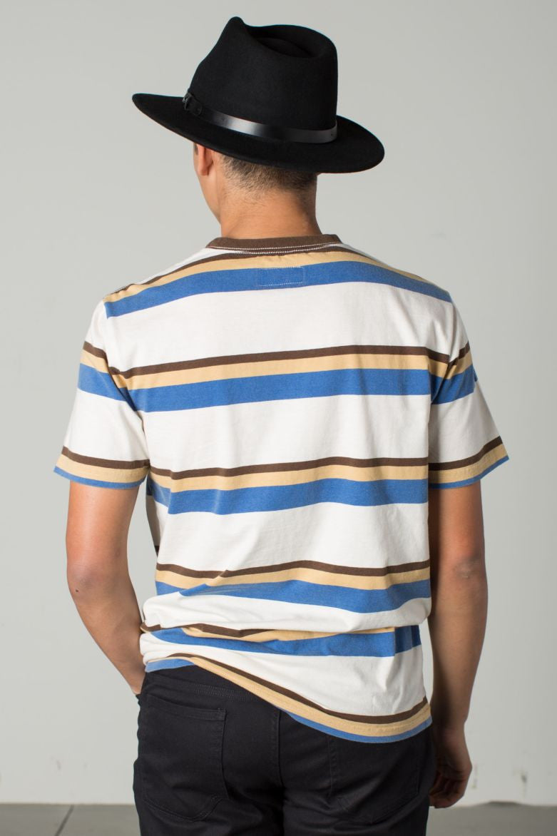 Brixton - Clive Men's S/S Knit Tee, Off White - The Giant Peach