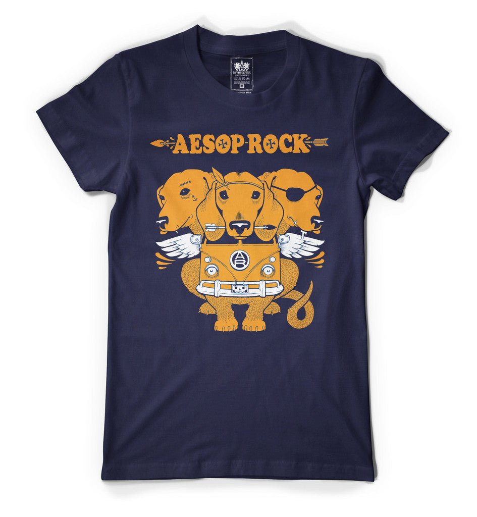Aesop Rock - Cerberus Men's Shirt, Navy - The Giant Peach