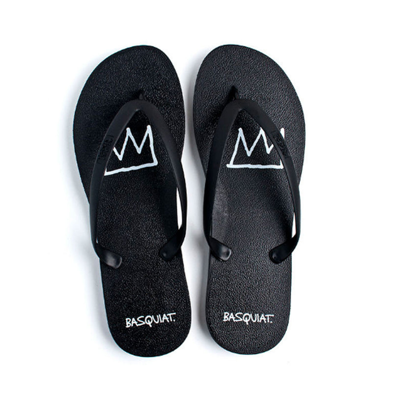 Tidal - Jean-Michel Basquiat Crown Men's Flip Flops, Black/Black – The ...