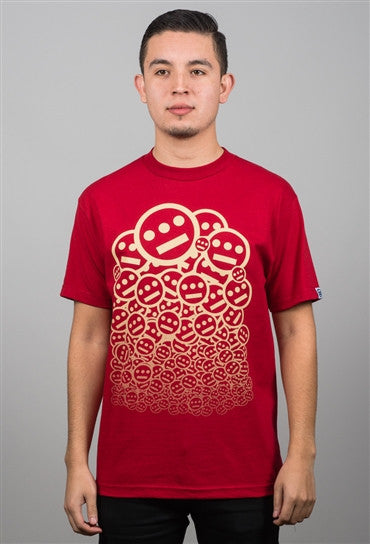 delHIERO - Stacked Men's Shirt, Red - The Giant Peach