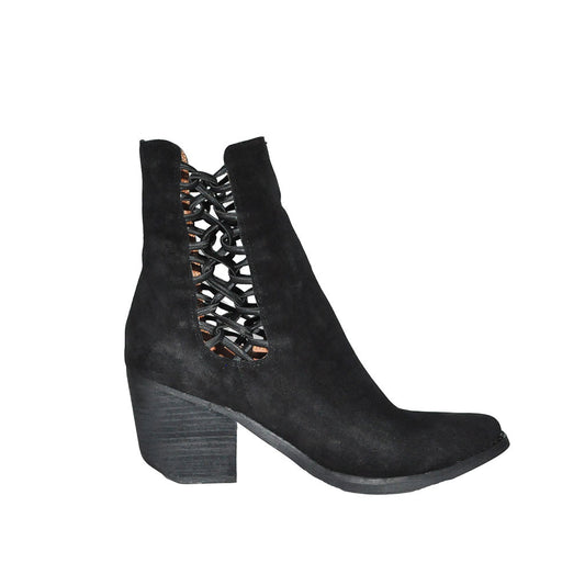 Jeffrey Campbell - Dubois Bootie, Black Distressed Suede - The Giant Peach