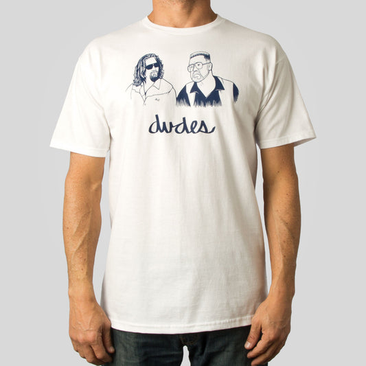 SuperFishal - Dudes Men's Shirt, White with Navy - The Giant Peach