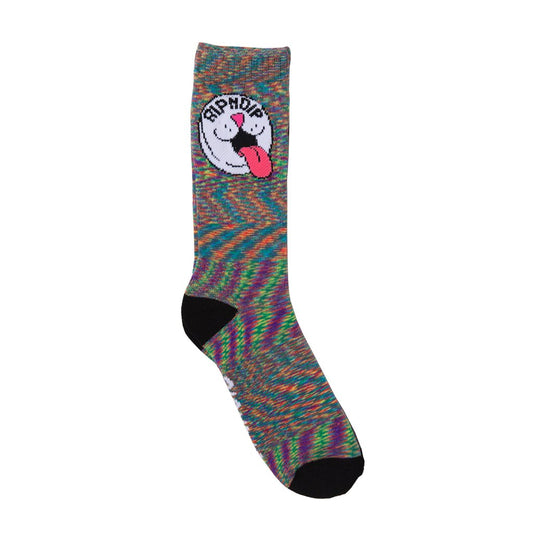 RIPNDIP - Pill Socks, Rainbow Spiral Dye