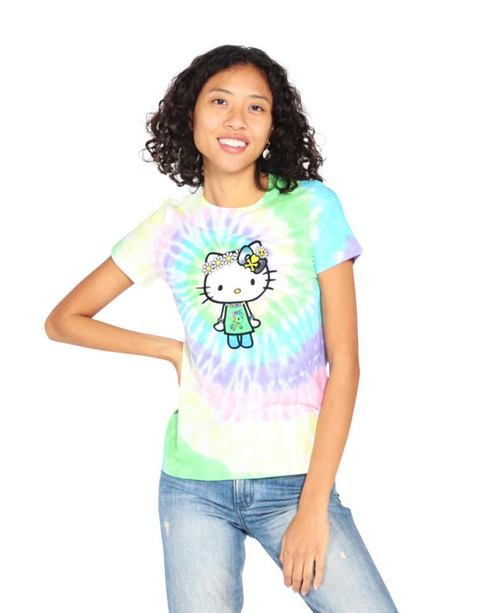 tokidoki  x Hello Kitty - Far Out Kitty Tie Dye Women's Tee, Multi