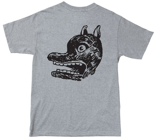 The Quiet Life x Travis Millard - Fudge Dog Men's Shirt, Heather Grey - The Giant Peach
