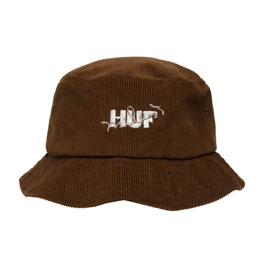 HUF x Miles Davis - Get Up With It Cord Bucket Hat, Chocolate