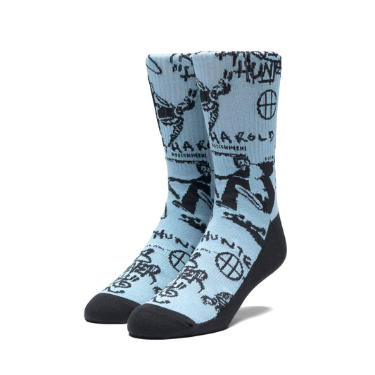 HUF x Harold Hunter Foundation 2019 Socks, Light Blue