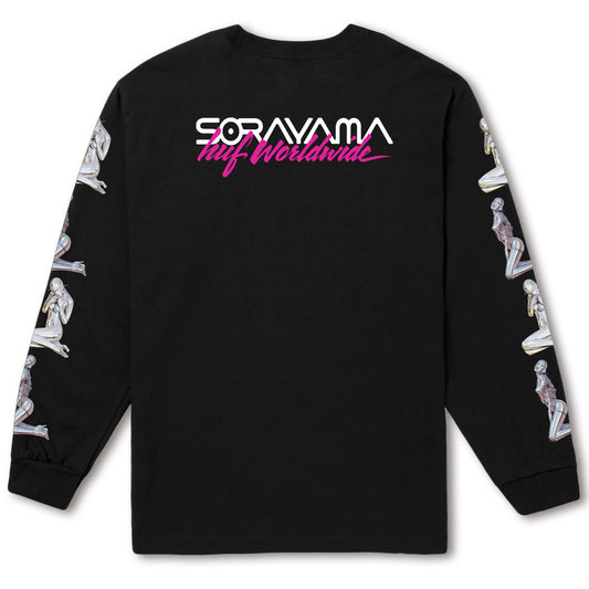 HUF x Sorayama - Men's L/S Tee, Black