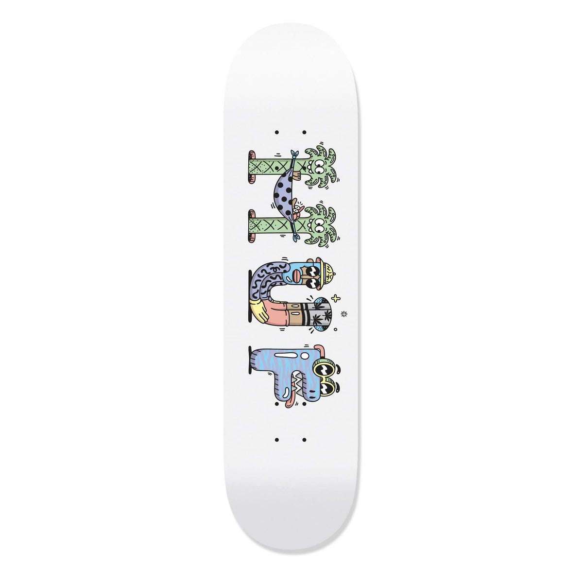 HUF x Steven Harrington Skateboard Deck, White