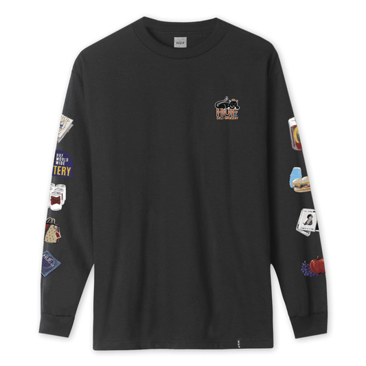 HUF - Bodega Men's L/S Tee, Black