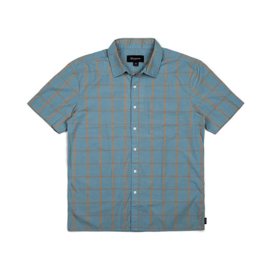 Brixton - Hutton Men's S/S Woven Shirt, Luau Blue - The Giant Peach